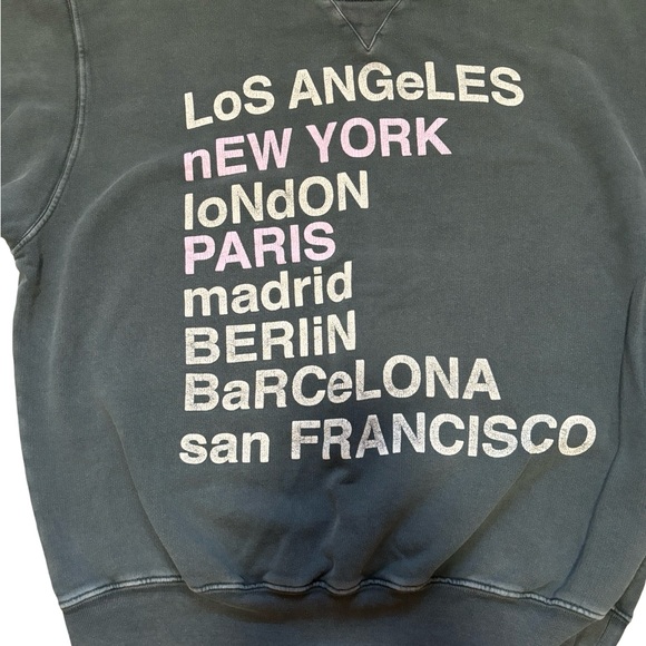 Anine Bing City Love Sweatshirt in Charcoal - Picture 4 of 10
